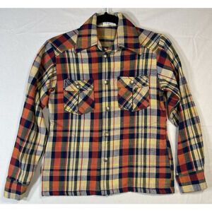 Vintage Donmoor Button Up Shirt Size 14 Perma Press Cottagecore Tartan Western